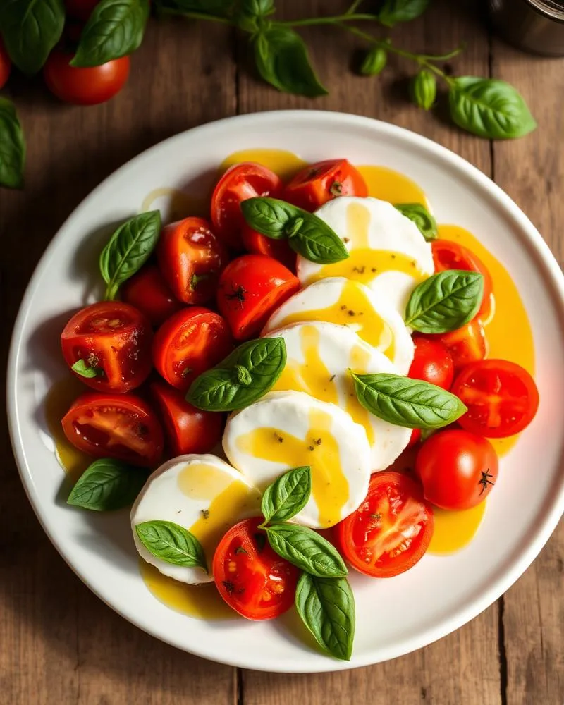 Caprese con fior di latte ai tre pomodorini